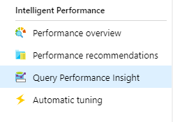 菜单中的“Query Performance Insight”