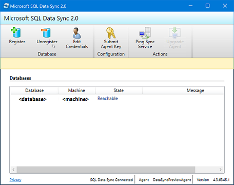 SQL Server 数据库现已注册