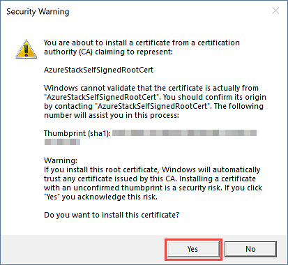 Root certificate