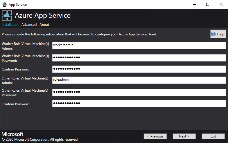 此屏幕截图显示了在其中选择可供应用服务安装程序使用的 Windows 平台映像的屏幕