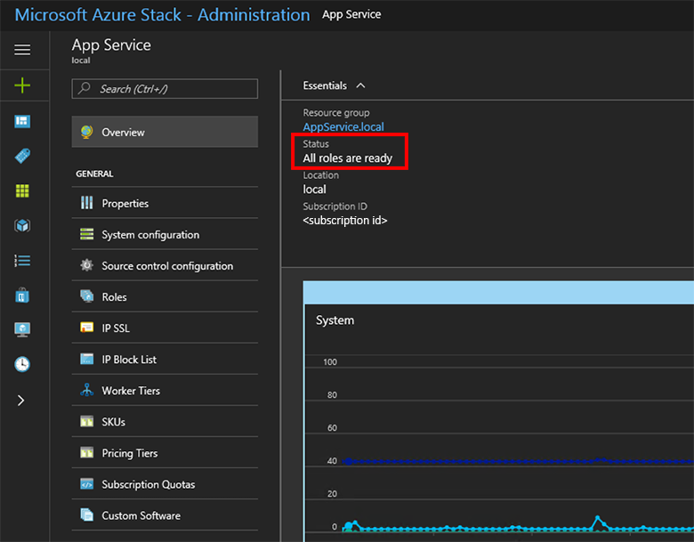 Azure Stack Hub 管理门户中的应用服务管理