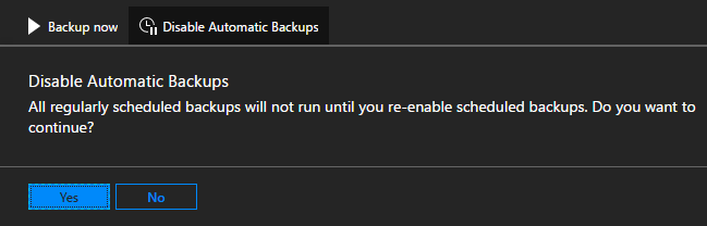 Azure Stack Hub - 禁用计划备份