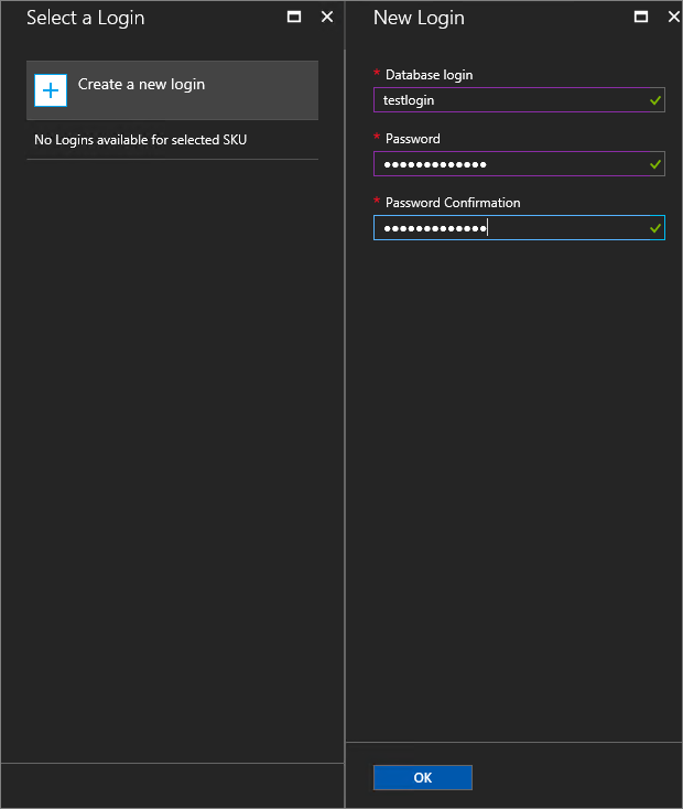 创建新的数据库登录名