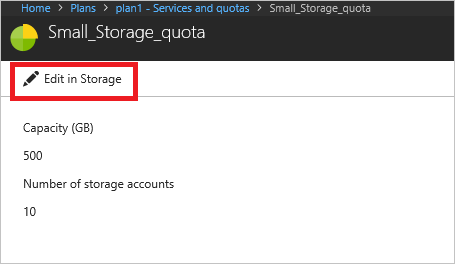 Edit a plan in Azure Stack Hub administrator portal