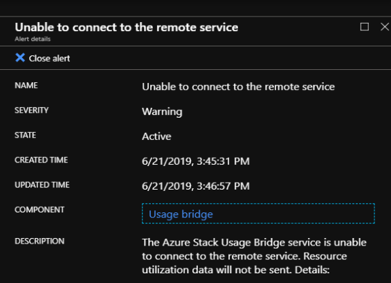 usage bridge error