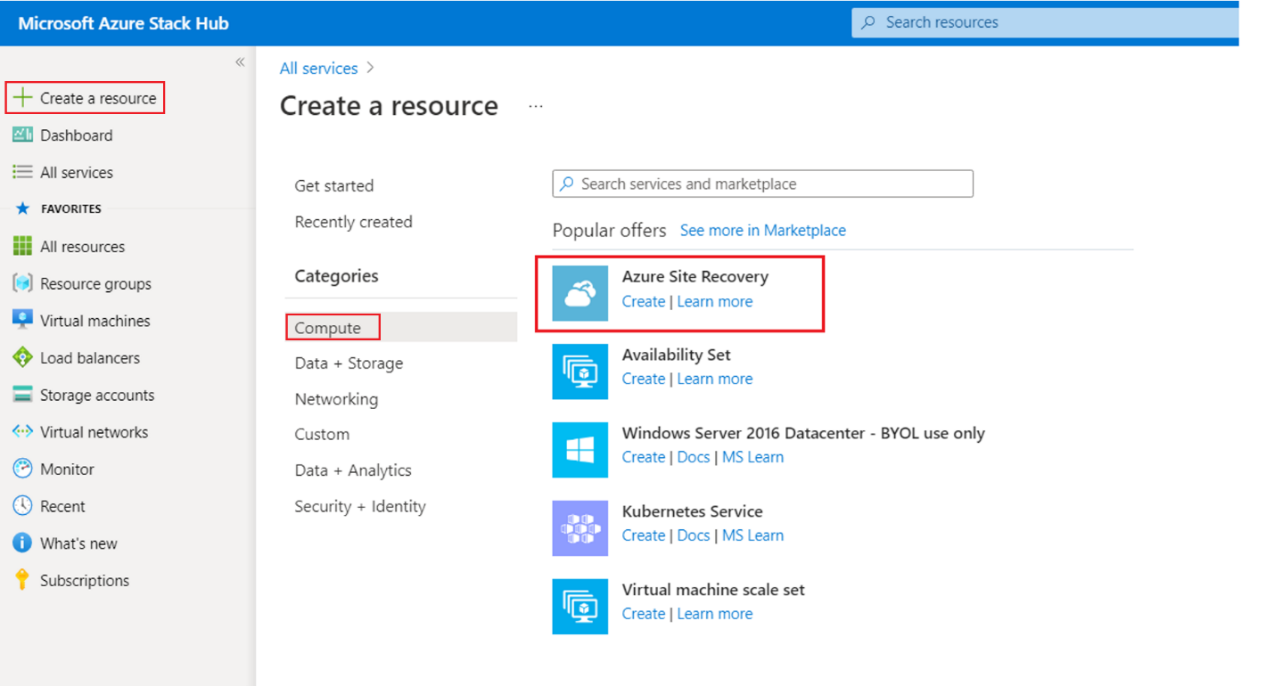 创建资源屏幕的屏幕截图。