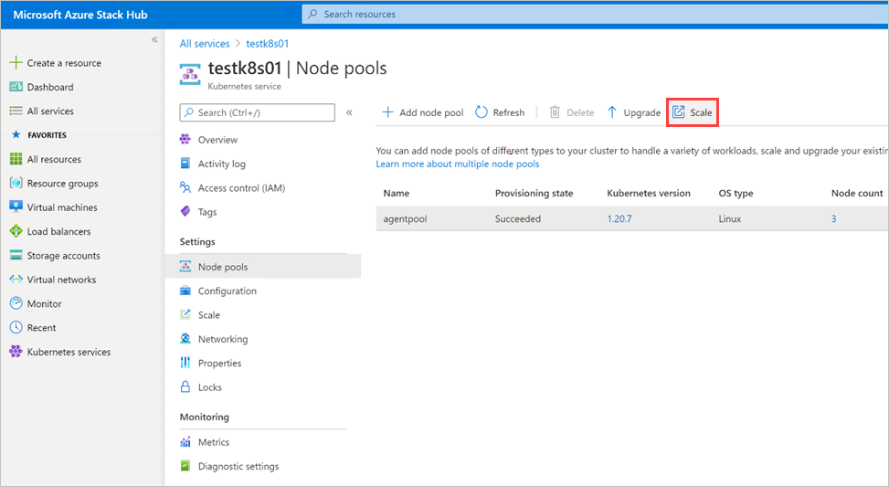 选择缩放群集。