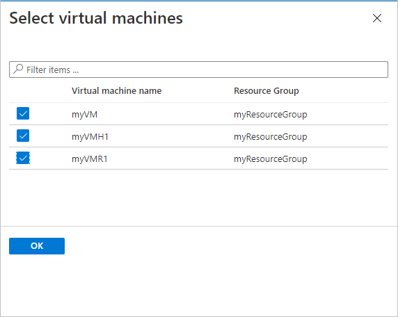 Select encrypted VMs