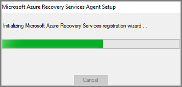 屏幕截图显示如何运行恢复服务代理安装程序凭据。