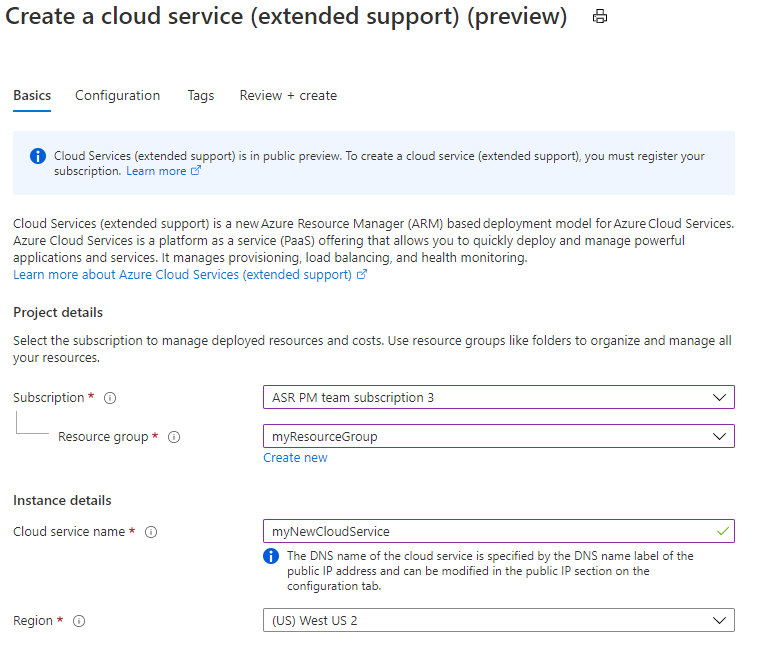 Image shows purchasing a cloud service from the marketplace.
