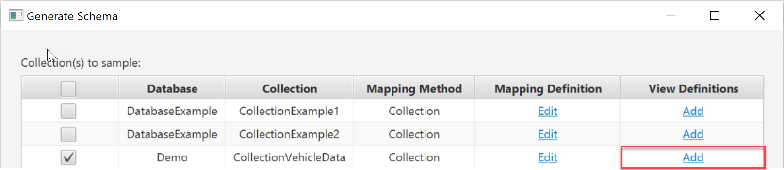 在驱动程序中创建视图的屏幕截图。