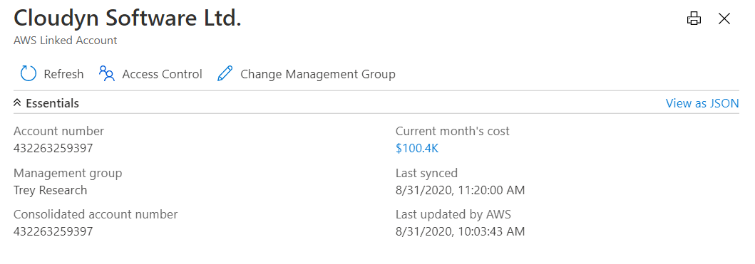 屏幕截图显示“AWS 链接帐户”页。