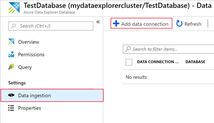 Add data connection for data ingestion.