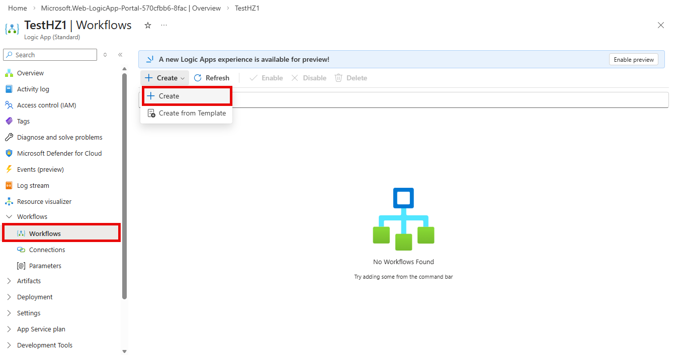 “工作流”页的屏幕截图，其中显示了“添加工作流”按钮。