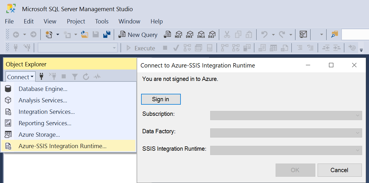 Connect to Azure-SSIS IR