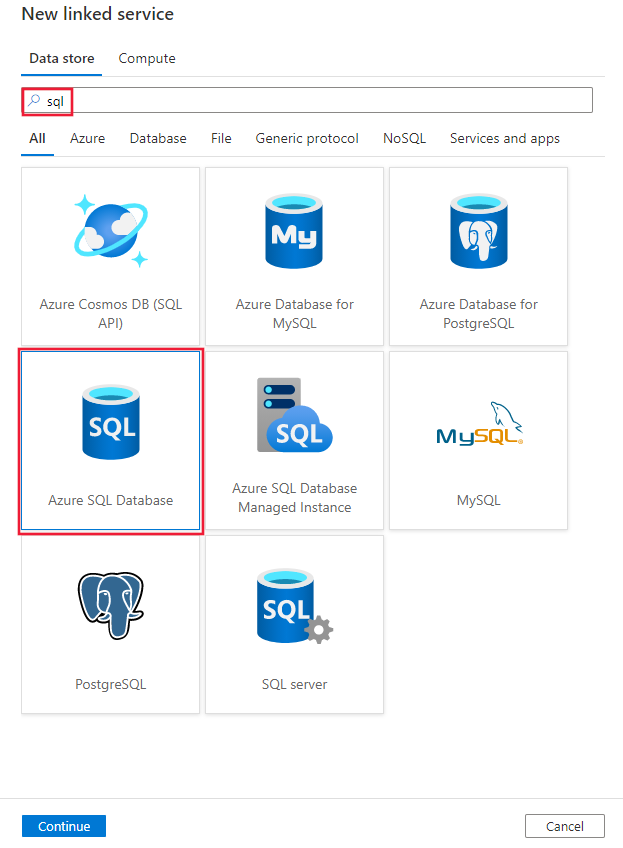 选择“Azure SQL 数据库连接器”。