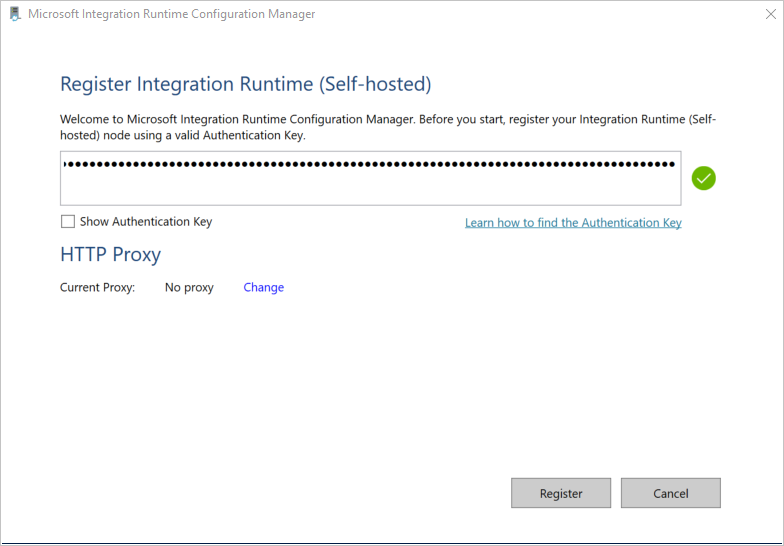 注册 Integration Runtime