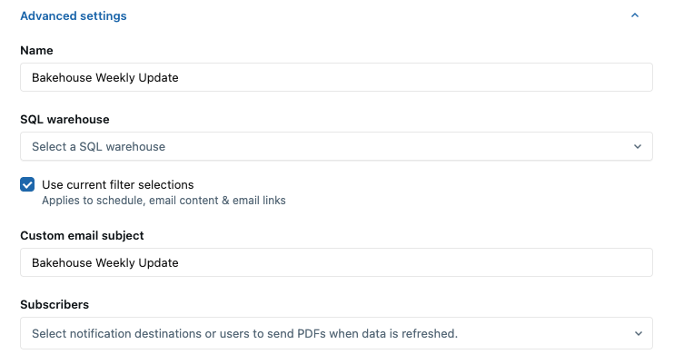 添加高级设定以用于计划。