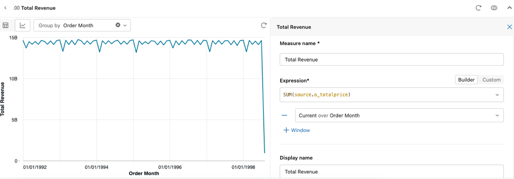 在指标视图 UI 中预览度量值。