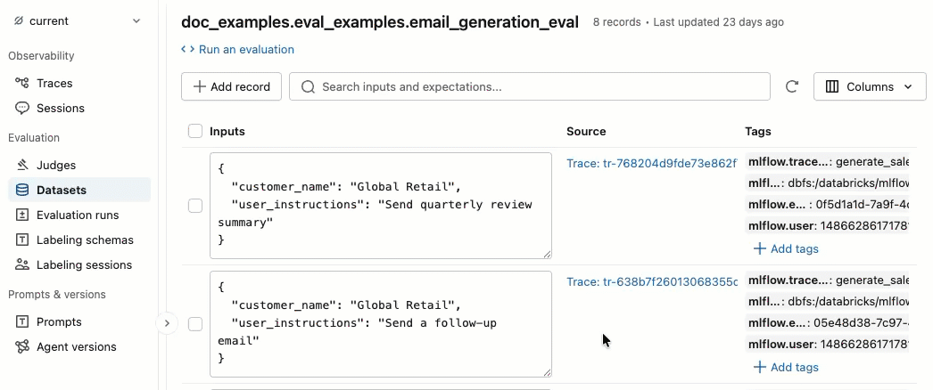 在 UI 中编辑标记。