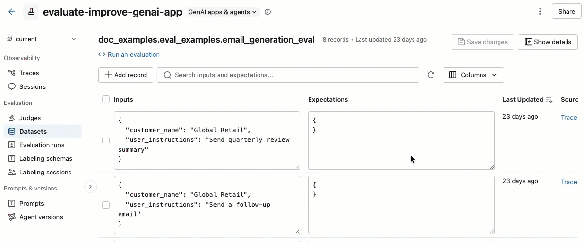 选择要显示的列。