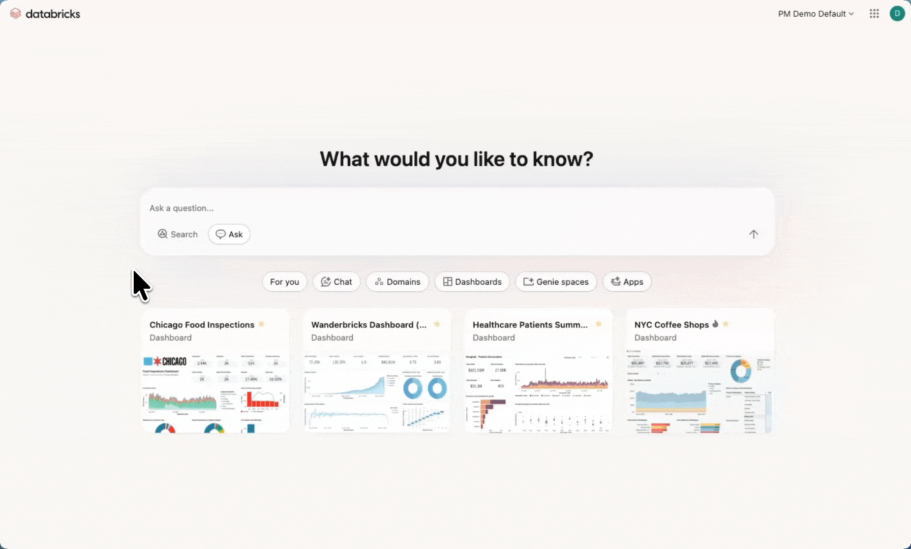 Databricks One 的登陆页面