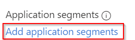 用于添加应用程序段的链接的屏幕截图。