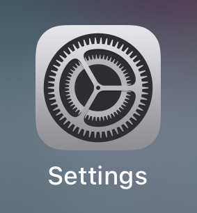显示 iOS 设置应用图标的屏幕截图。