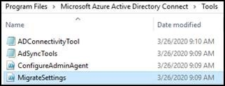 显示 Microsoft Entra Connect 目录的屏幕截图。