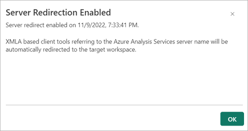 重定向状态浮出控件。