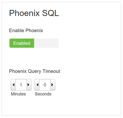 Ambari“Phoenix SQL”配置部分。