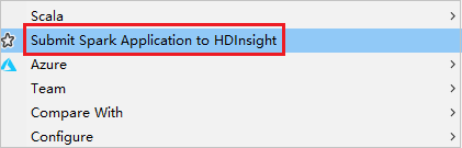 Azure 资源管理器中的 HDInsight Spark 群集（提交）。