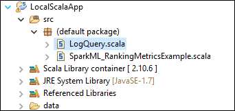 LogQuery 本地 scala 应用程序的位置。