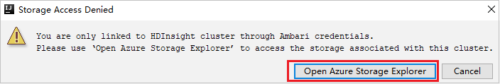 IntelliJ IDEA 存储访问被拒绝 2 按钮。