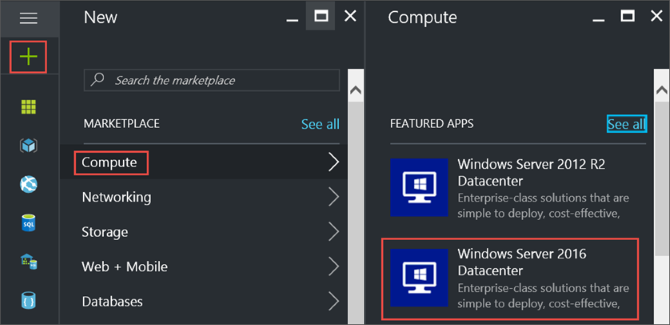 Navigate to the Azure VM images in the portal