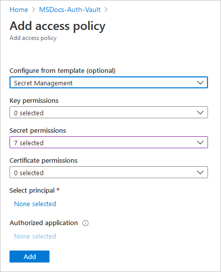 Specifying access policy permissions