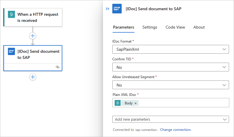 屏幕截图显示标准工作流的已完成的 SAP 操作。