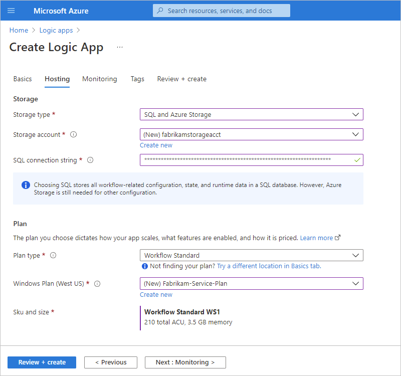 Screenshot that shows the Azure portal and 