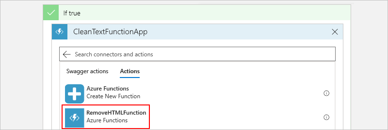 Select your Azure function