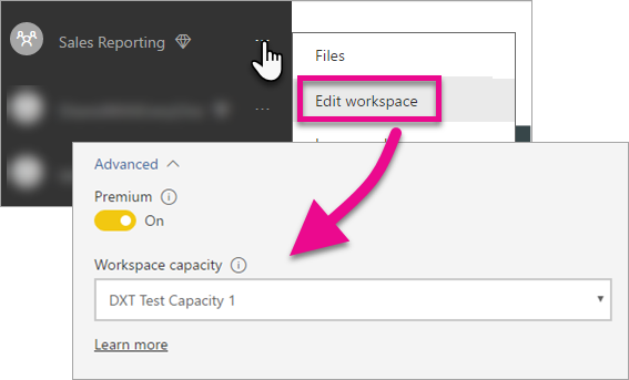 Assign app workspace to a capacity within powerbi.com