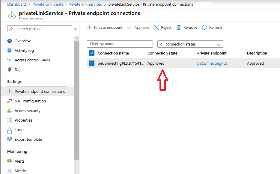 Private endpoint connections
