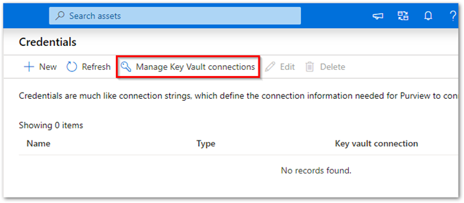 管理 Azure Key Vault 连接