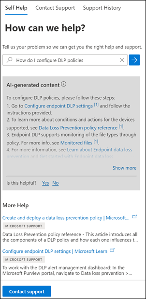 Microsoft Purview 门户帮助和支持。