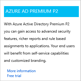 An Azure AD Premium free trial