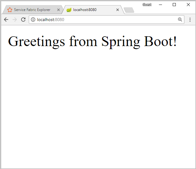 Spring Boot Service Fabric sample