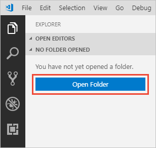 Open folder in Visual Studio Code
