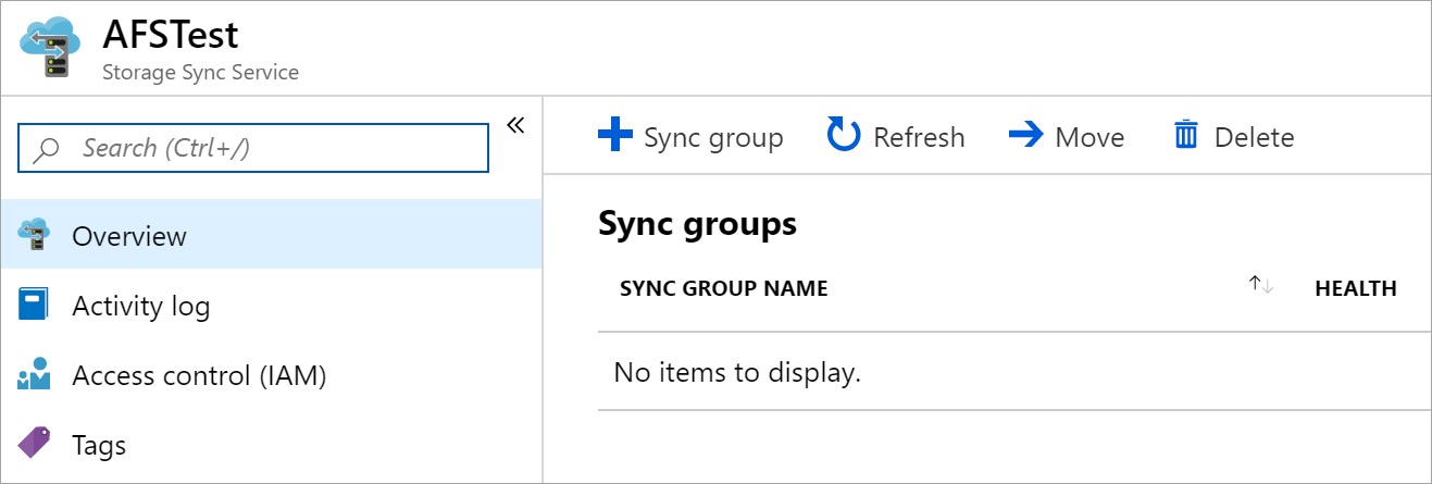 Create a new sync group in the Azure portal
