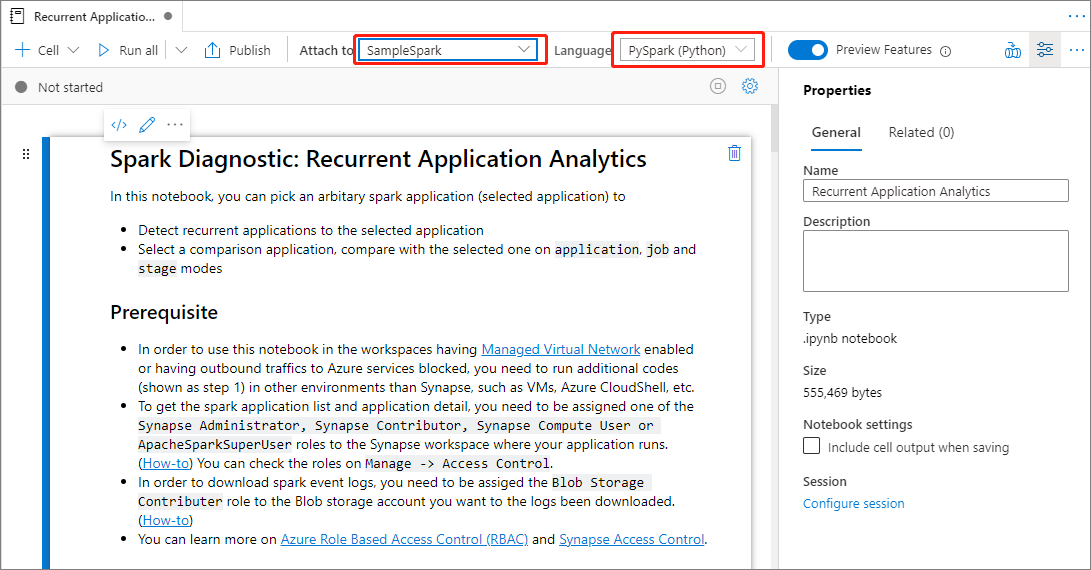 Screenshot of recurrent application analytics.