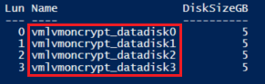 List of attached disks in PowerShell