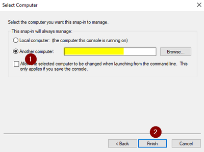 Screenshot of the Another computer option in the Select Computer dialog.